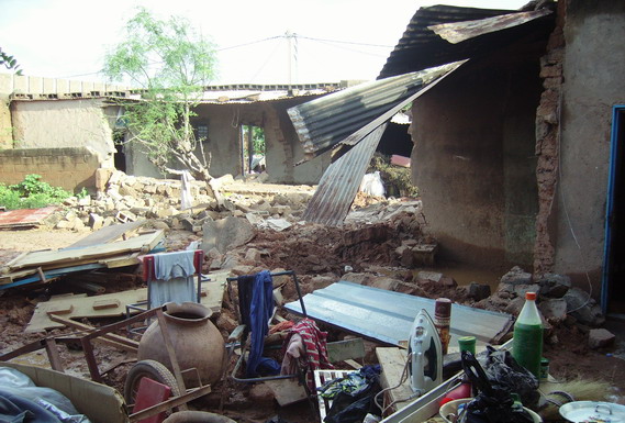 Damaged home Damaged home